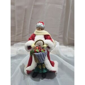 Vtg Possible Dreams Clothtique Mrs.‎ Claus W/ Fruit Basket 1997 Figurine